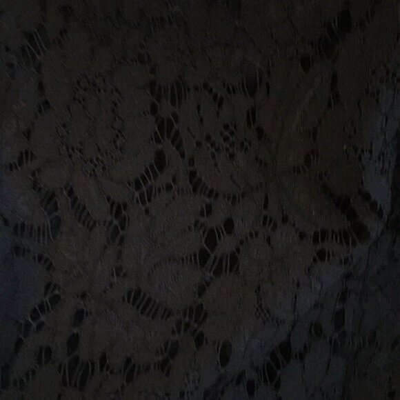 Sharagano Ladies Navy Party Cocktail Dress Lace Sheath Style Size Large - Picture 15 of 16